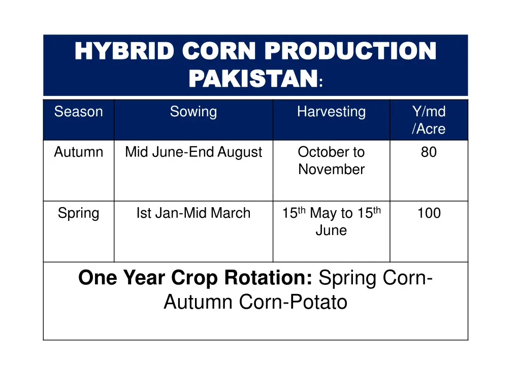 hybrid corn production hybrid corn production