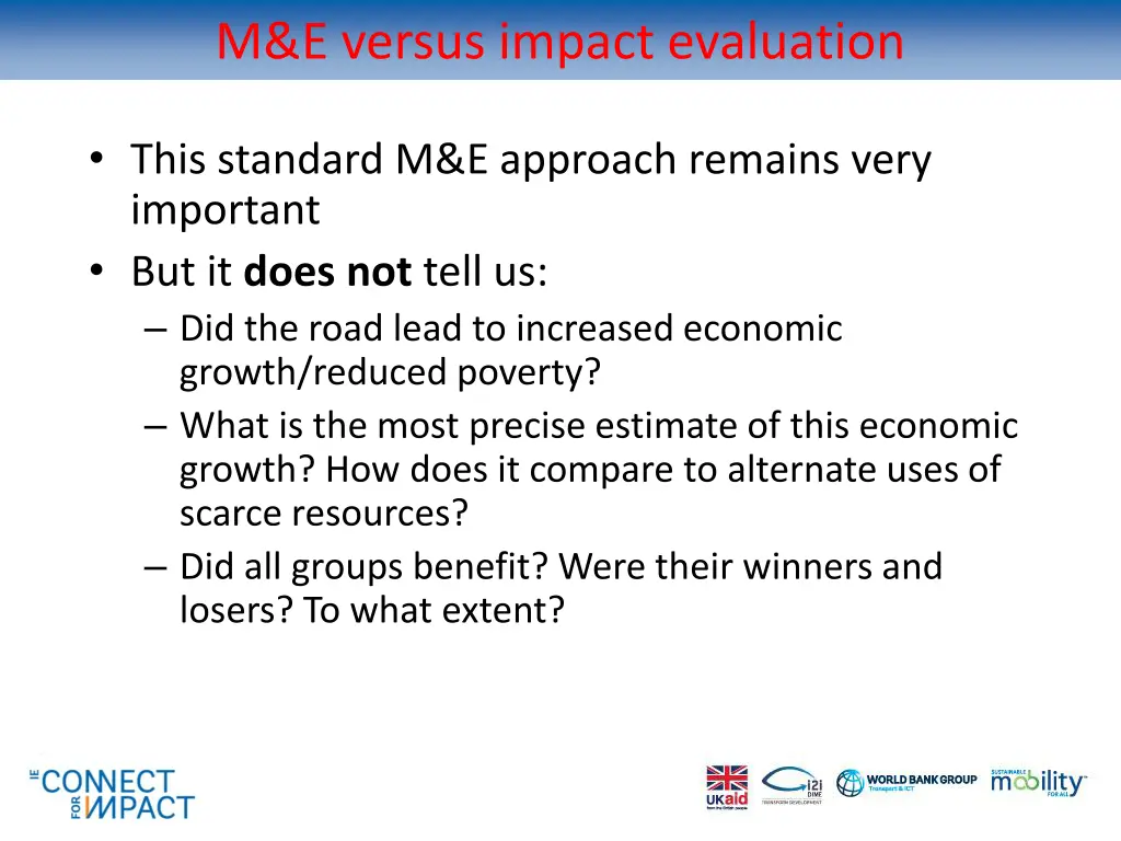 m e versus impact evaluation 1