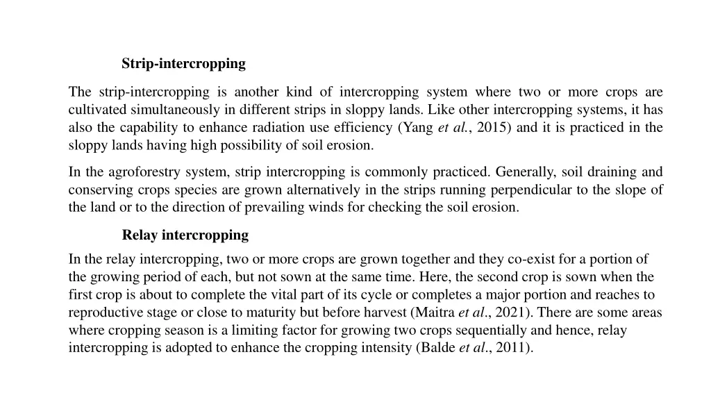 strip intercropping