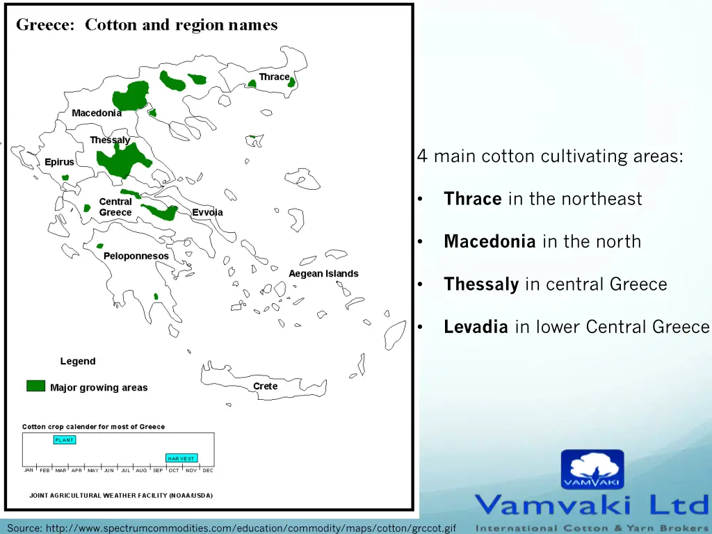 4 main cotton cultivating areas