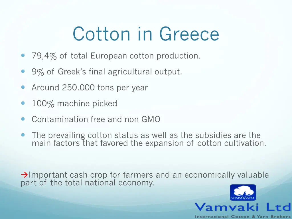 cotton in greece