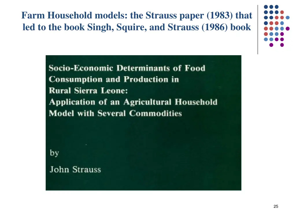 farm household models the strauss paper 1983 that