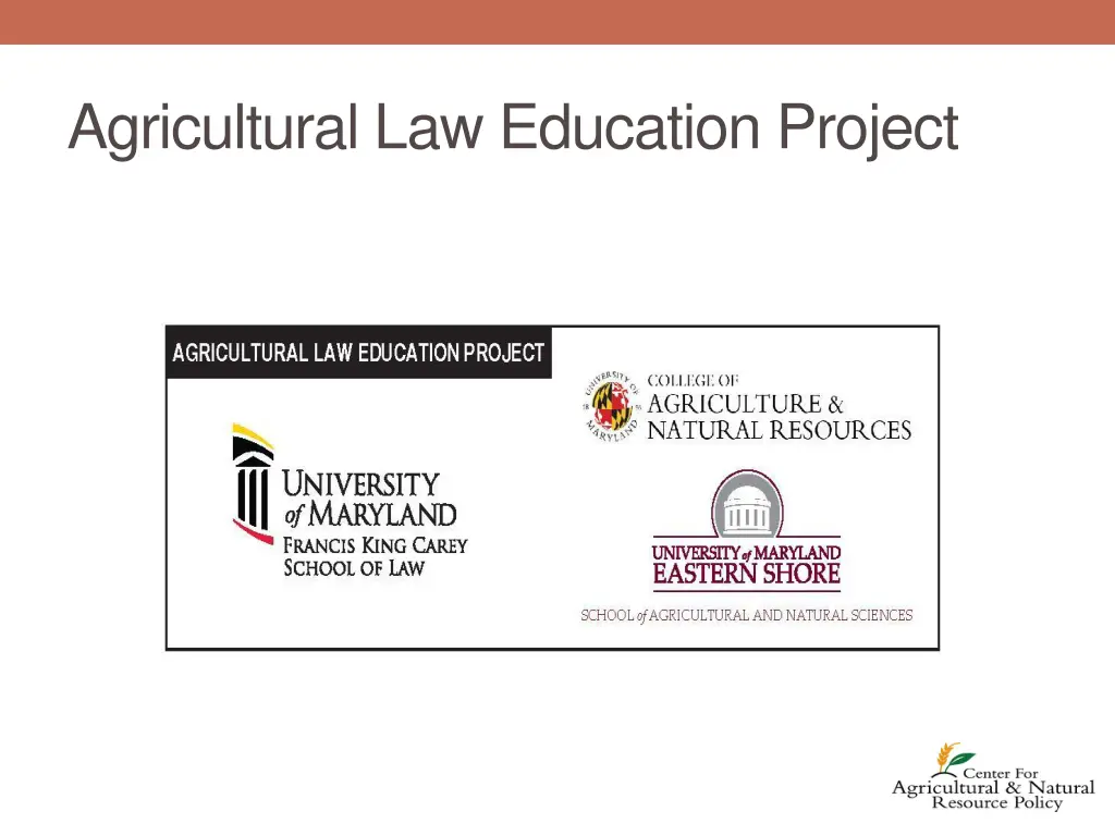 agricultural law education project