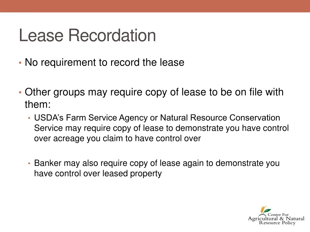 lease recordation