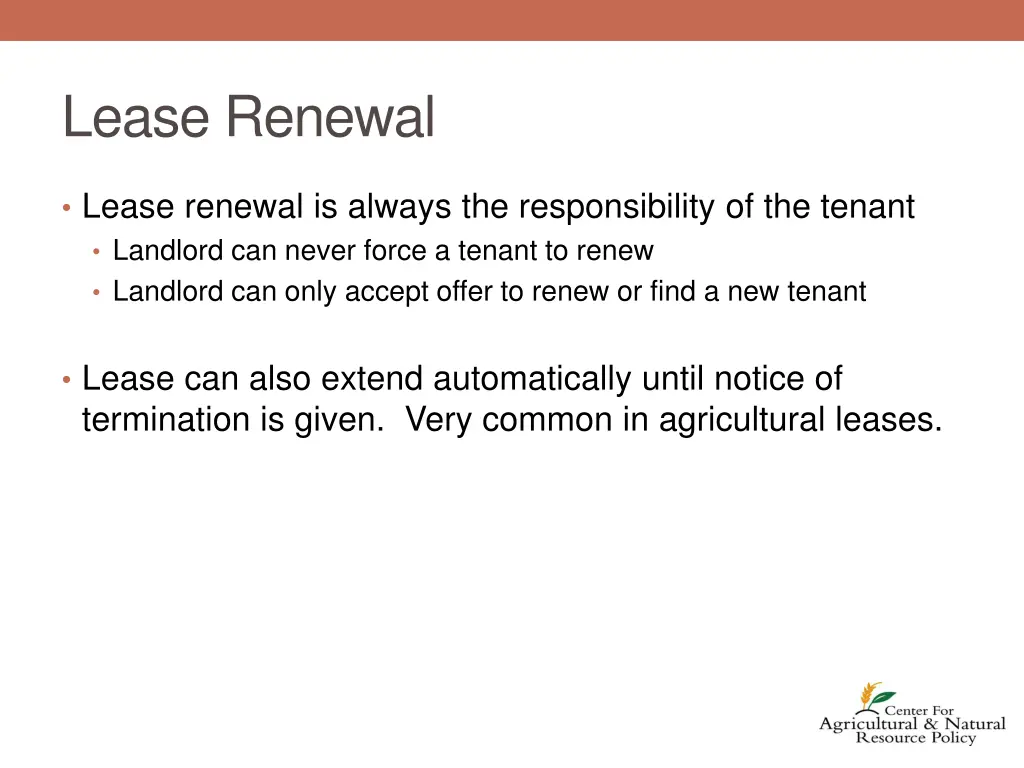 lease renewal