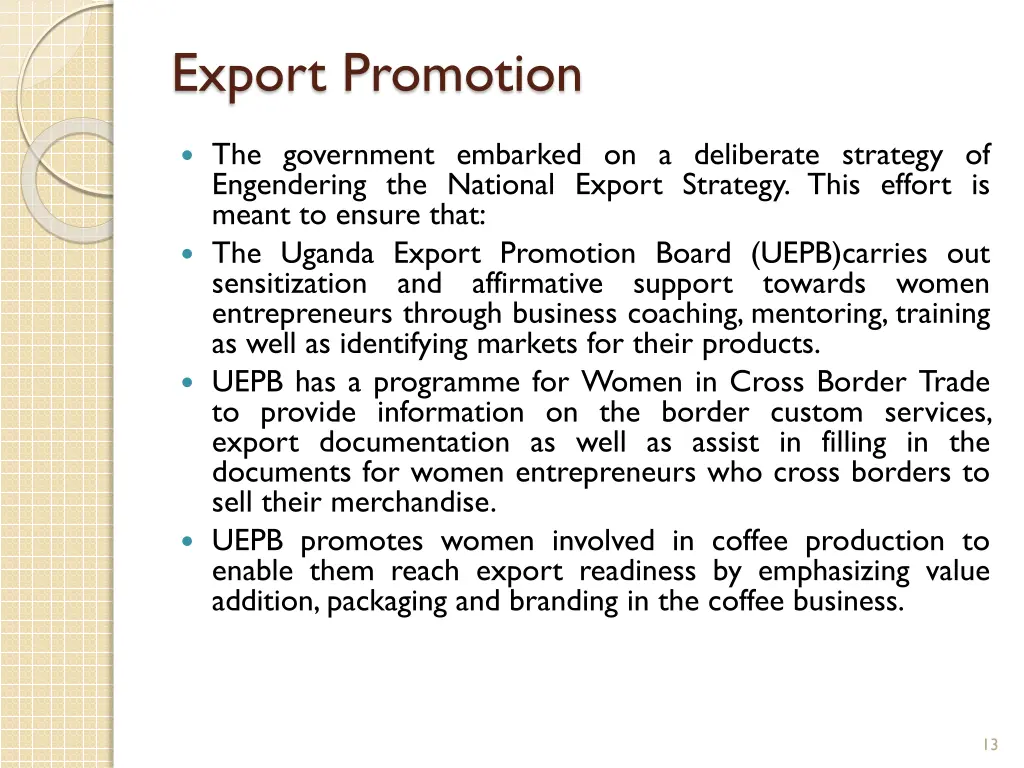 export promotion