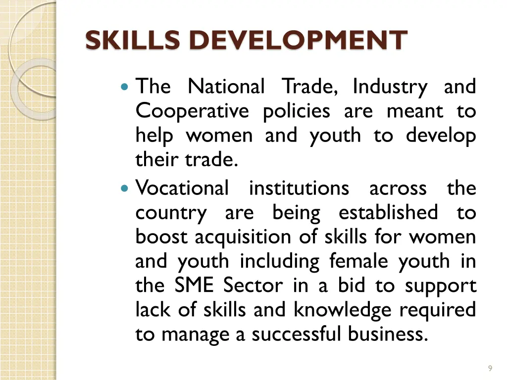 skills development