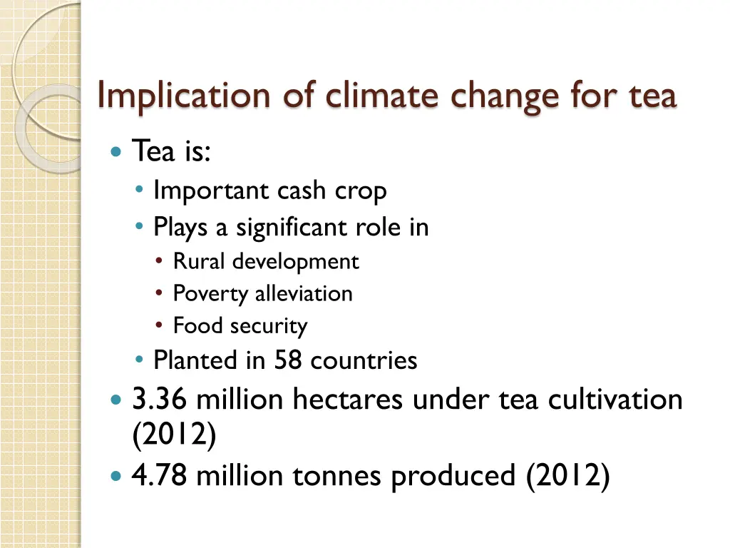 implication of climate change for tea