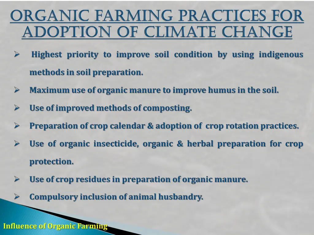 influence of organic farming 5