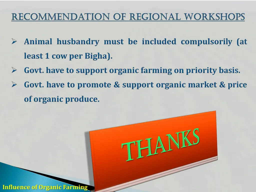 influence of organic farming 8