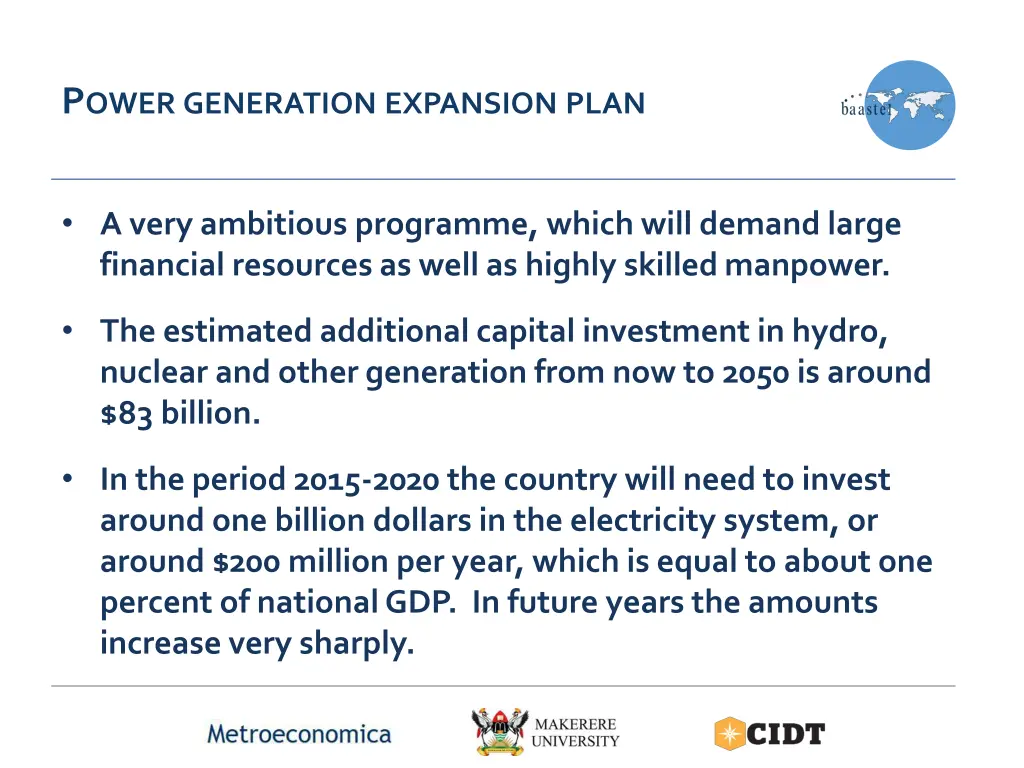 p ower generation expansion plan