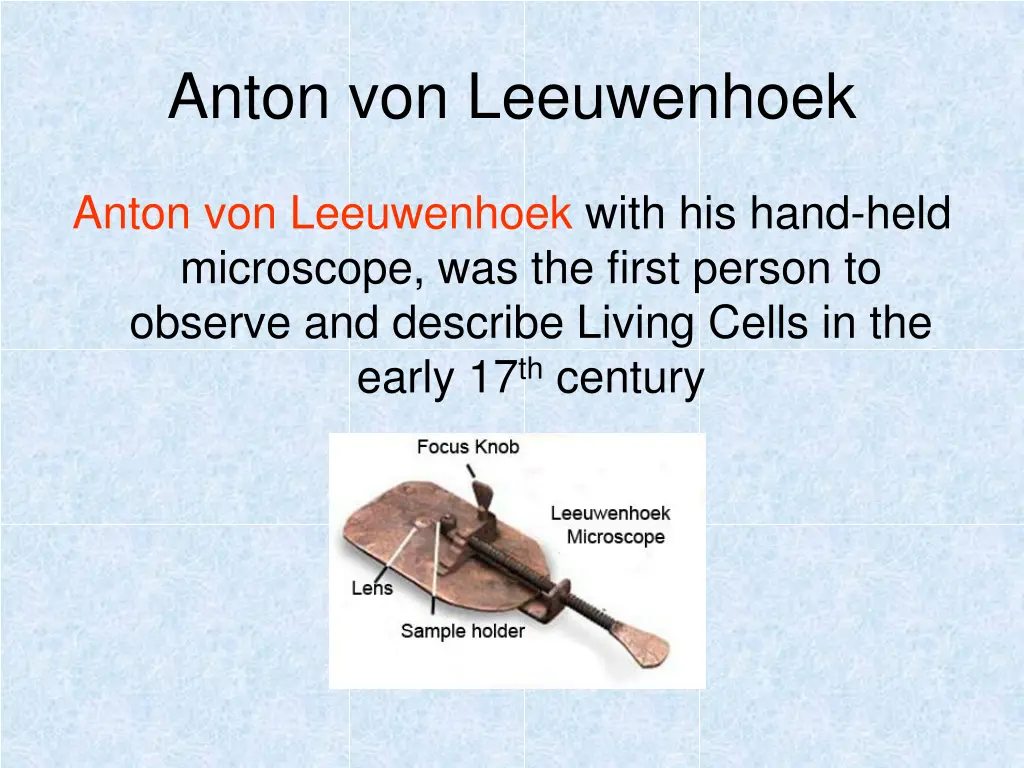 anton von leeuwenhoek