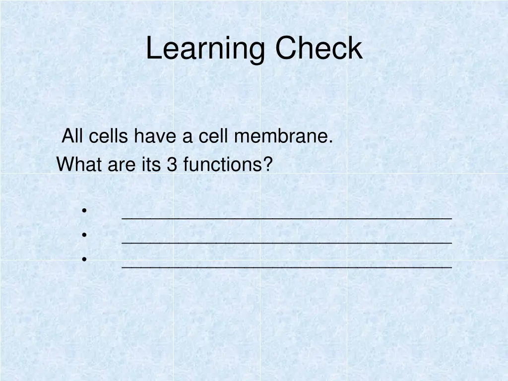 learning check 1