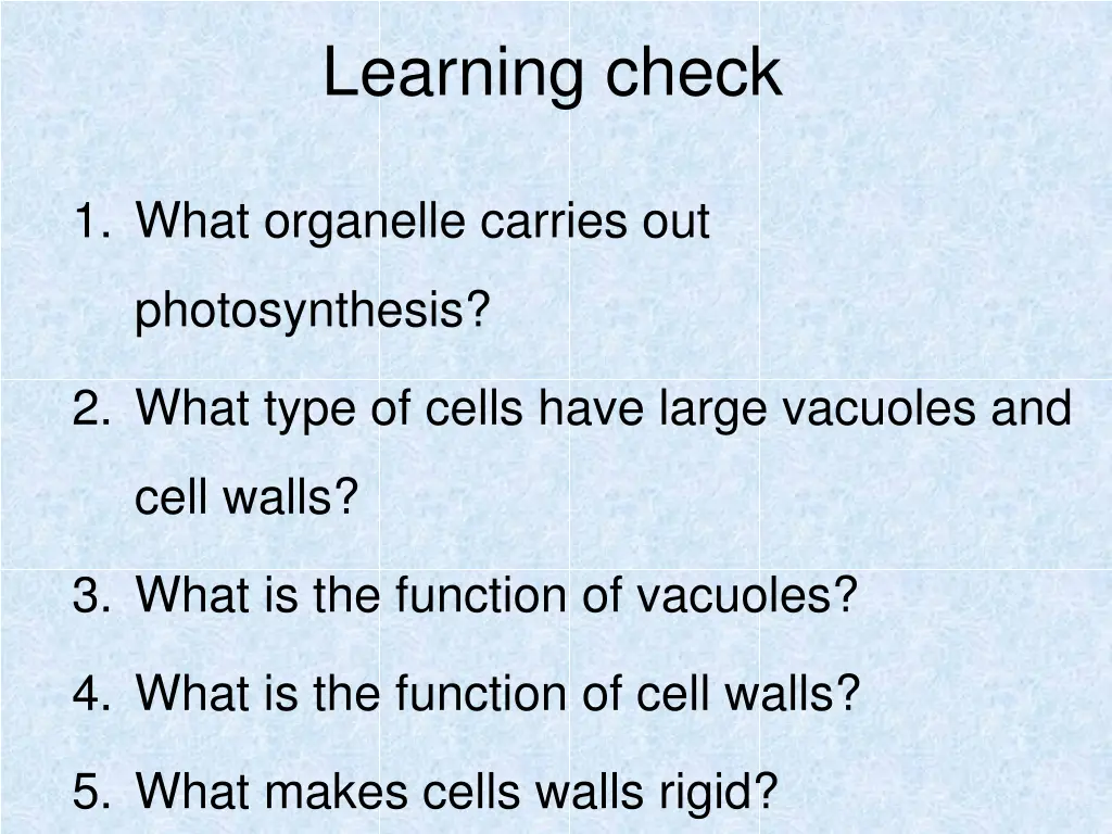 learning check 4