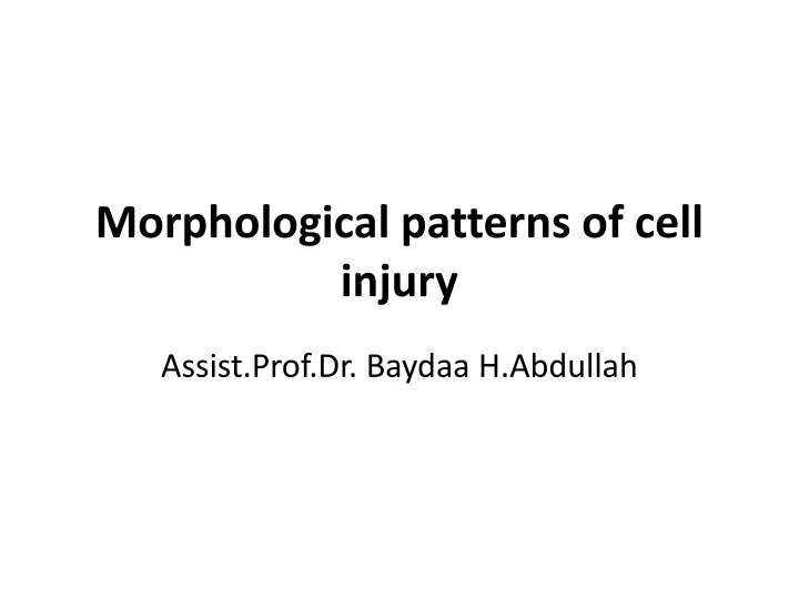 morphological patterns of cell injury