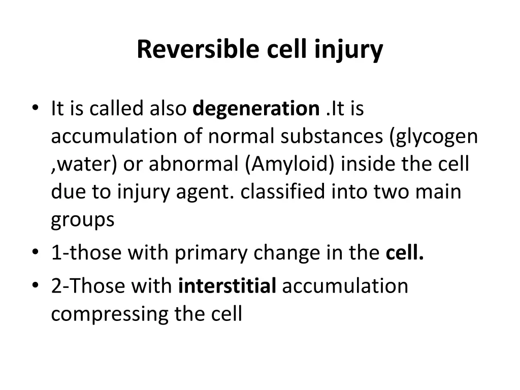 reversible cell injury