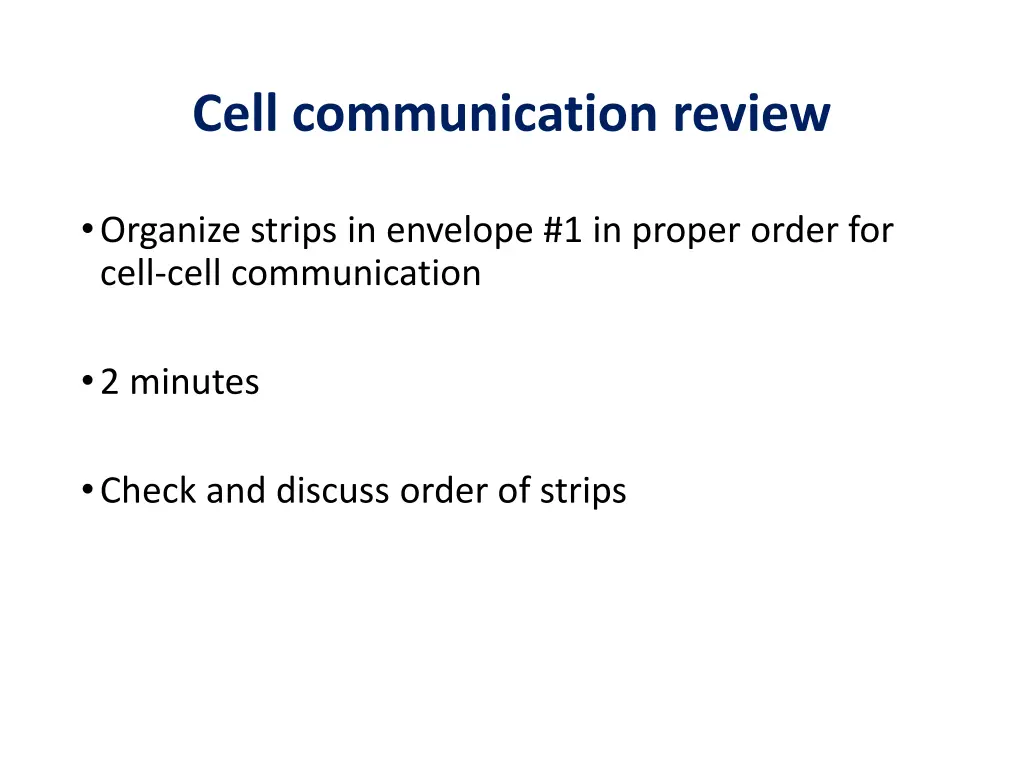 cell communication review