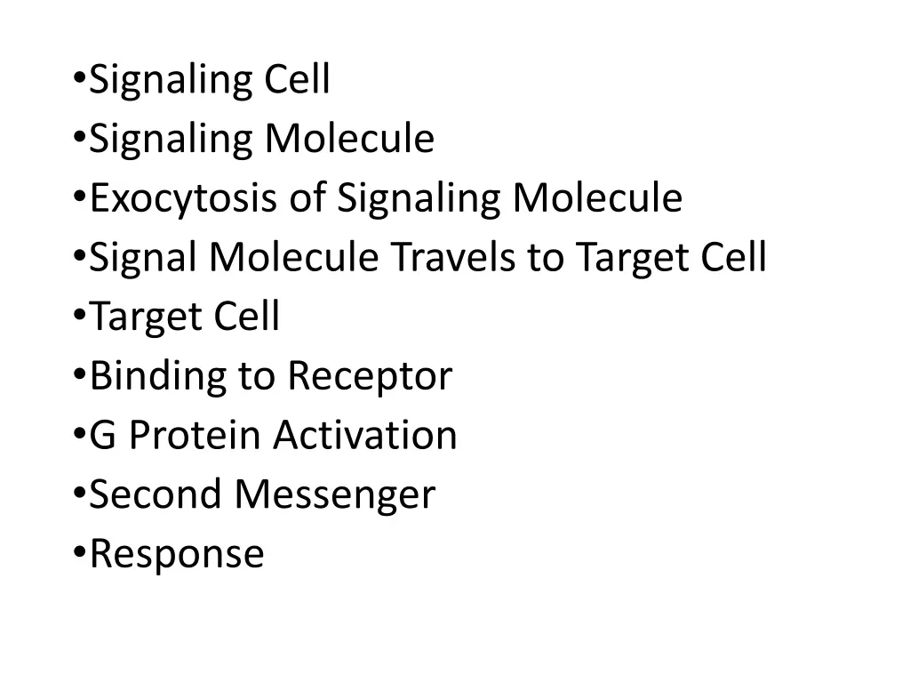 signaling cell signaling molecule exocytosis