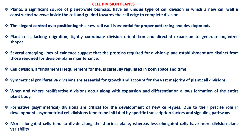 cell division planes