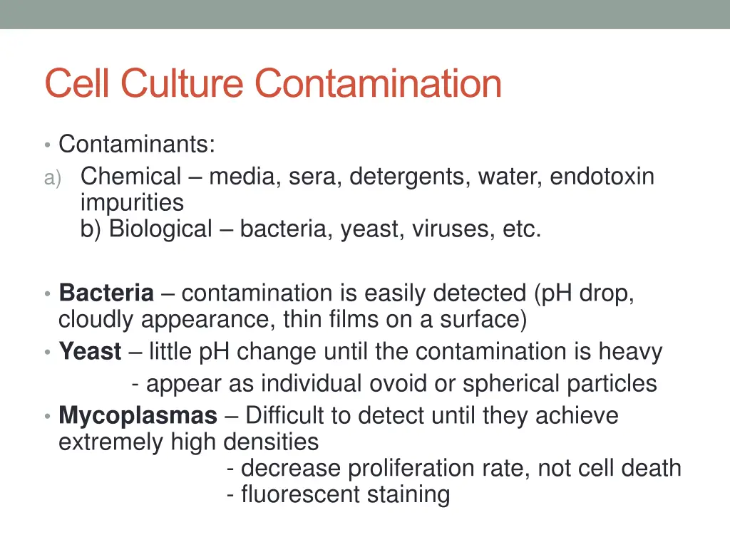 cell culture contamination