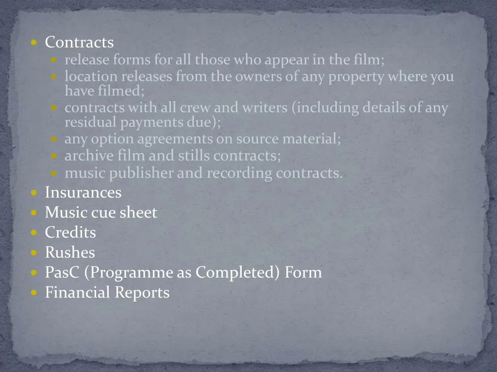 contracts release forms for all those who appear