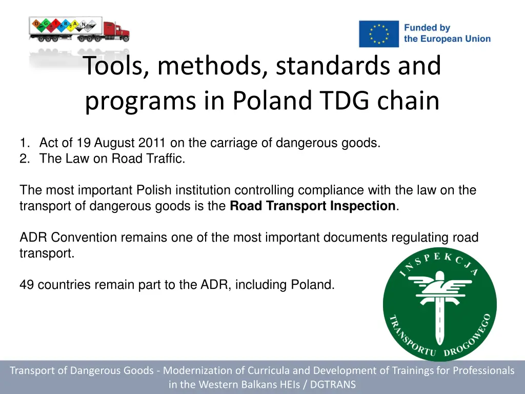 tools methods standards and programs in poland