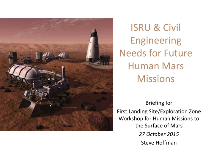 isru civil engineering needs for future human