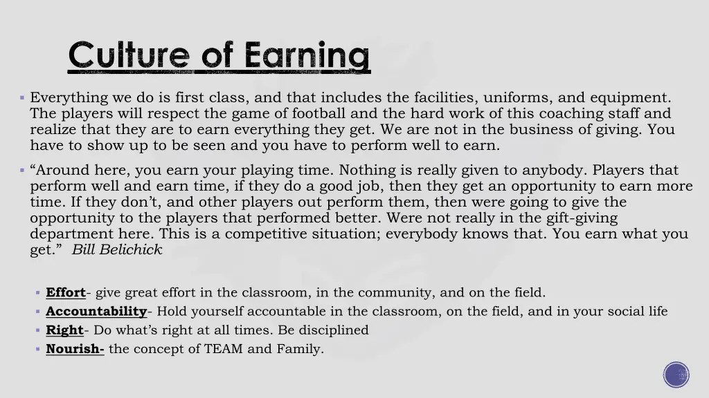 culture of earning