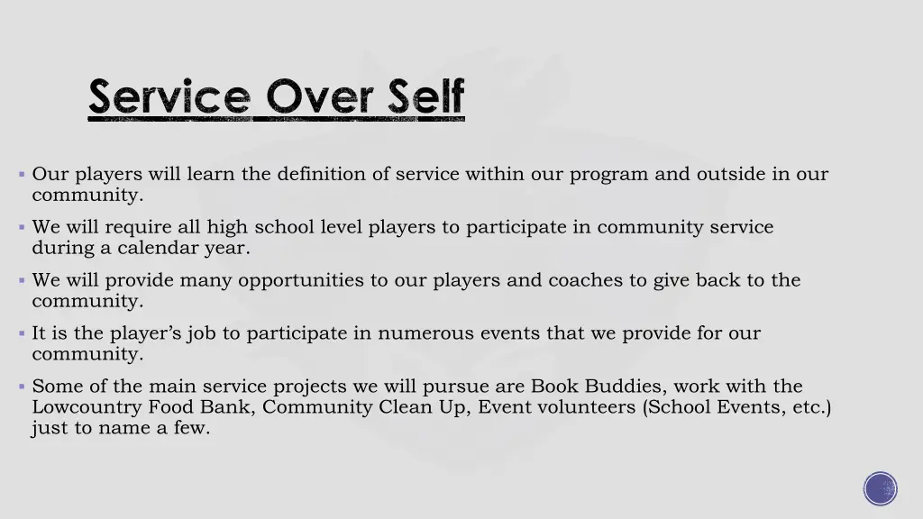 service over self