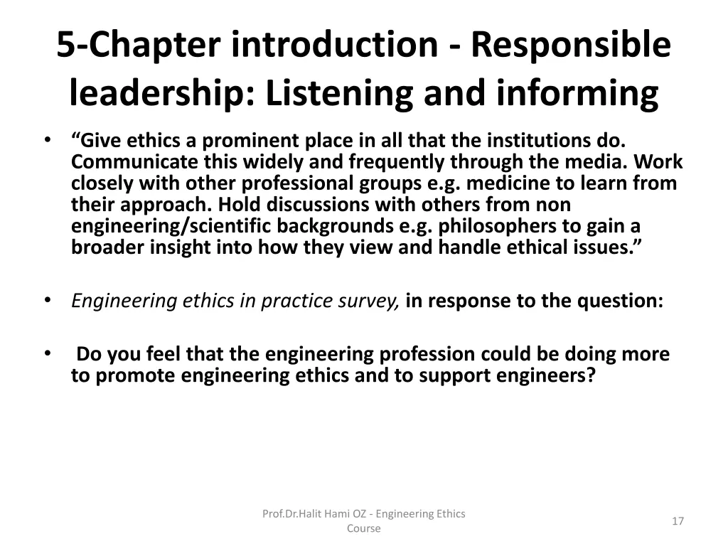 5 chapter introduction responsible leadership