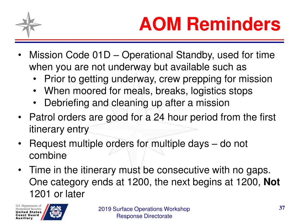 aom reminders