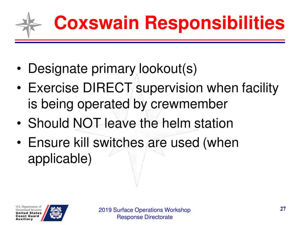 coxswain responsibilities 1