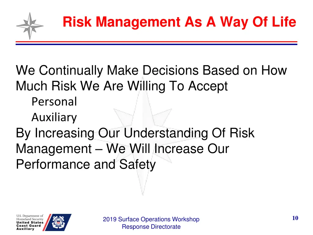 risk management as a way of life