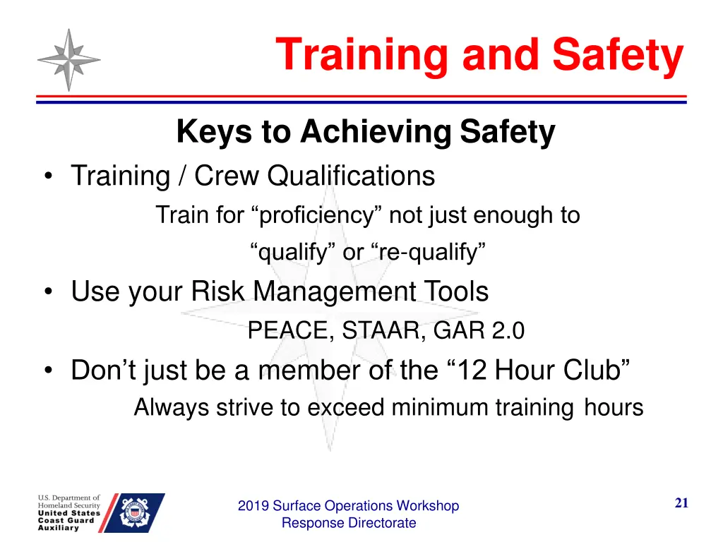 training and safety