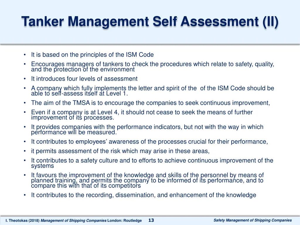 tanker management self assessment ii