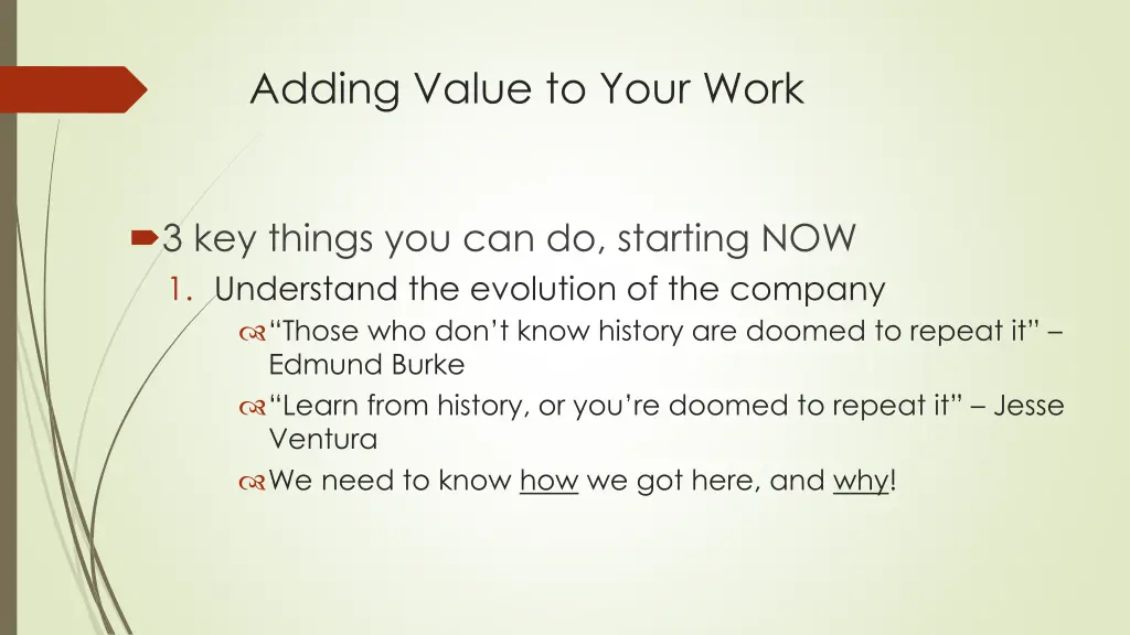 adding value to your work 1