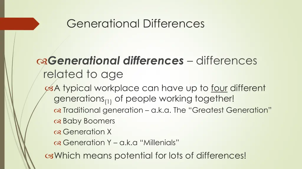 generational differences