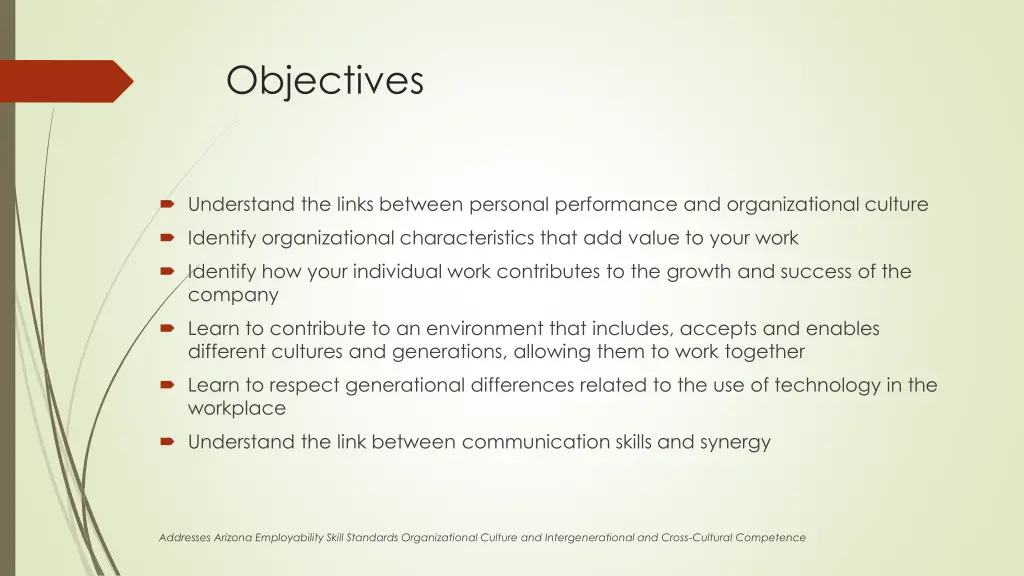 objectives