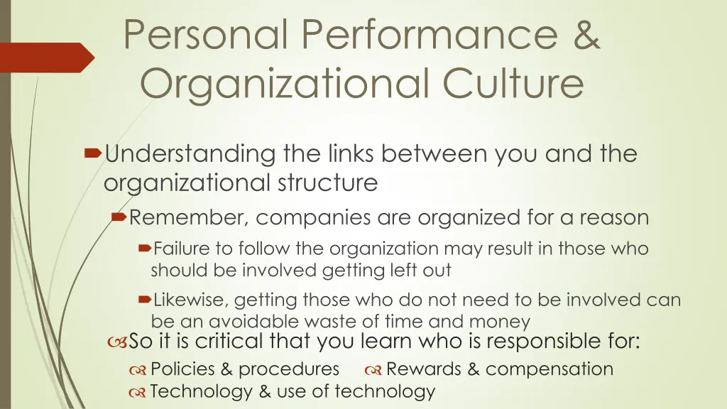 personal performance organizational culture 5