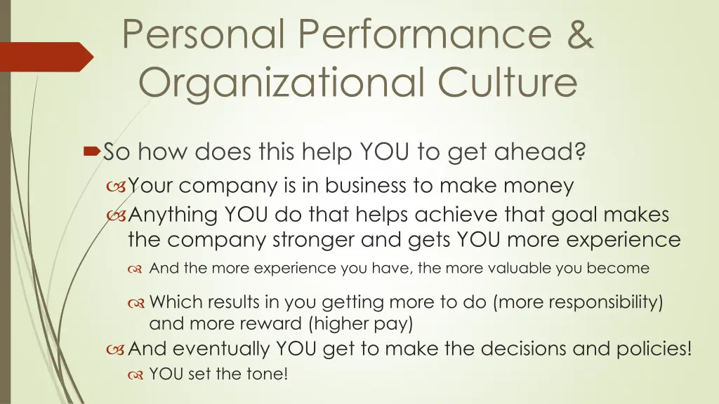 personal performance organizational culture 9