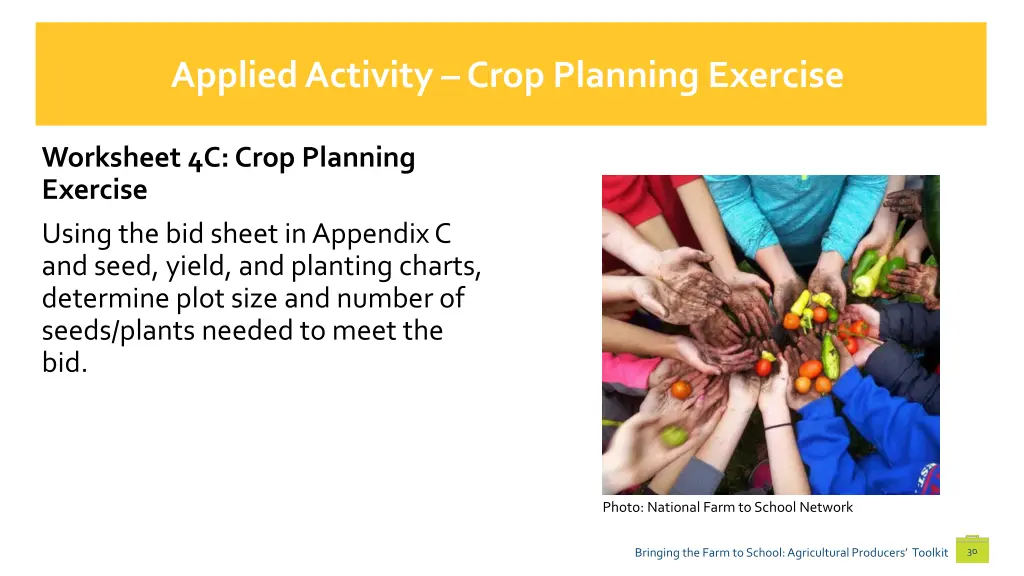 applied activity crop planning exercise