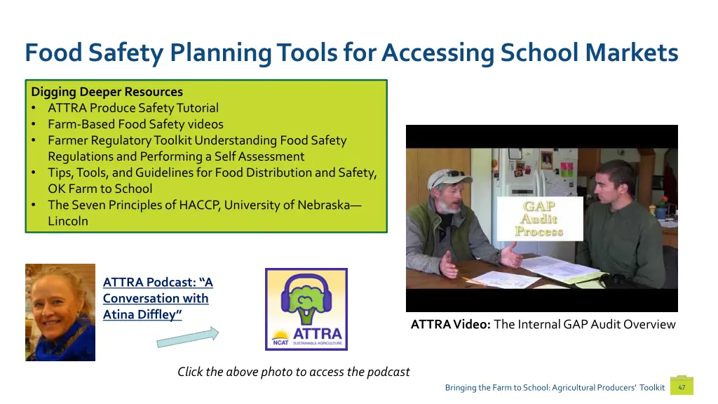 food safety planning tools for accessing school