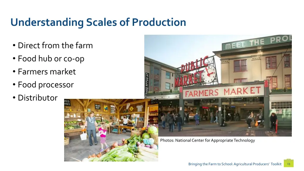 understanding scales of production