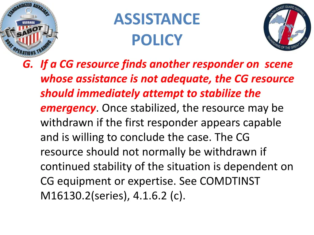 assistance policy 4