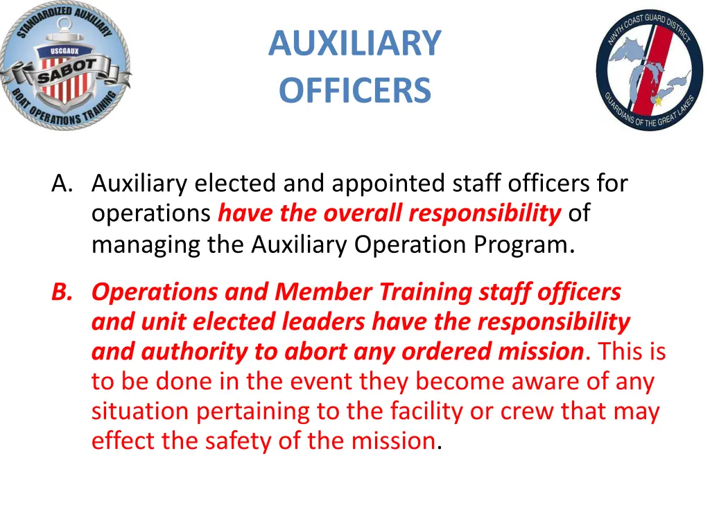 auxiliary officers