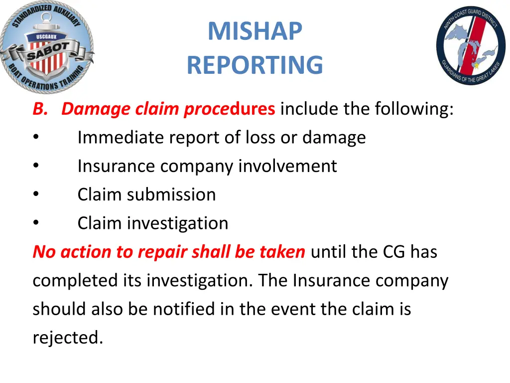 mishap reporting 1