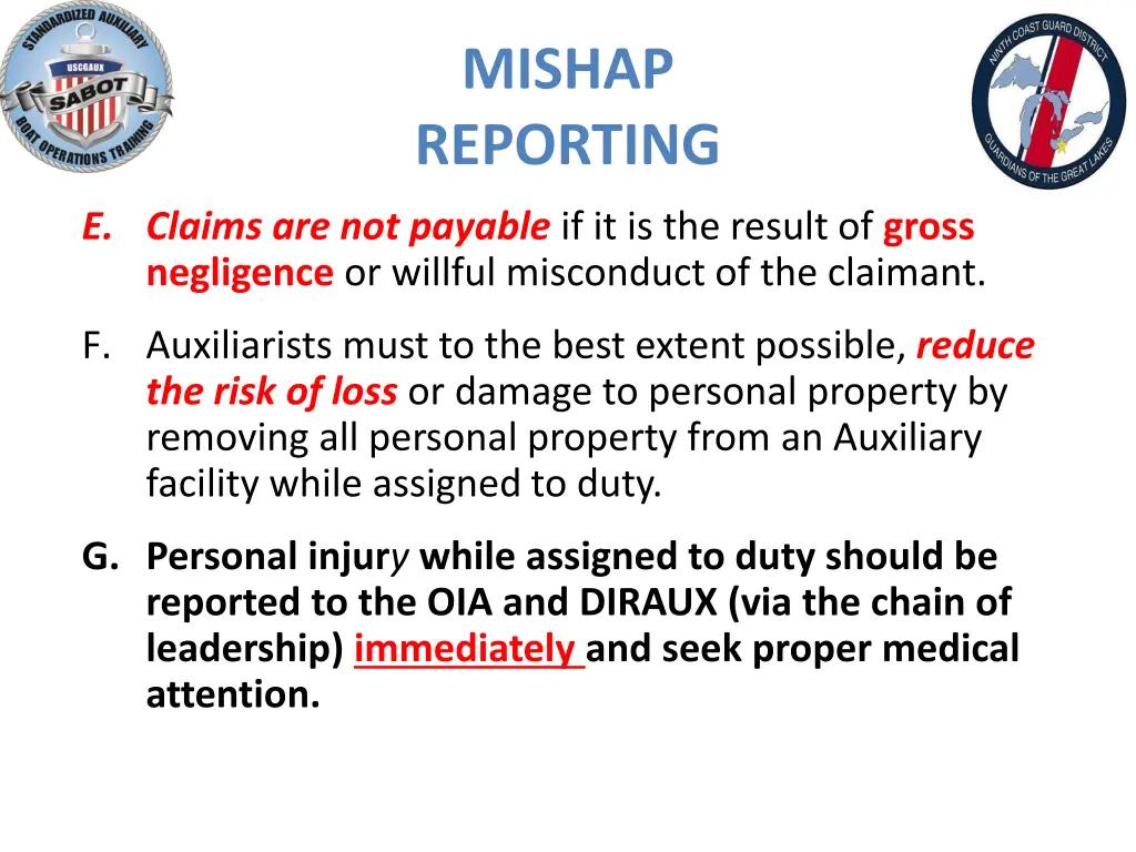 mishap reporting 4