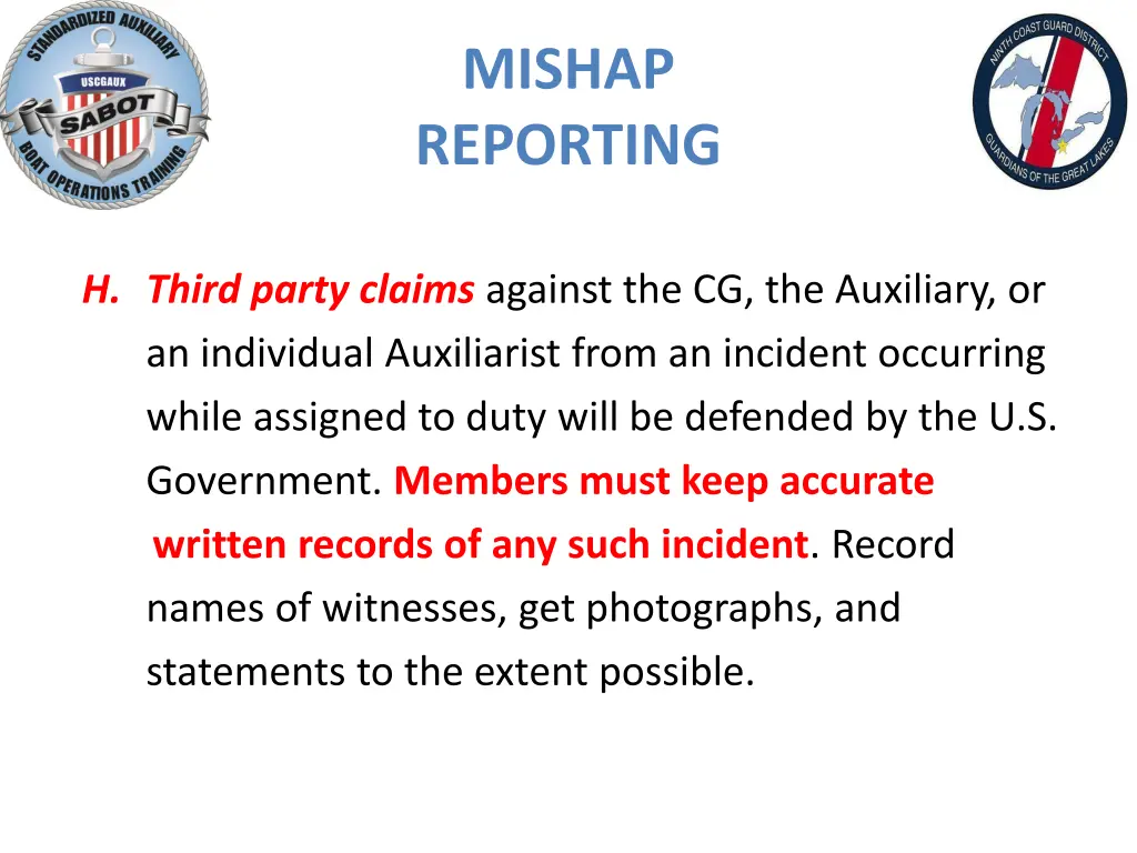 mishap reporting 5