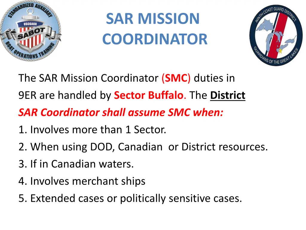 sar mission coordinator