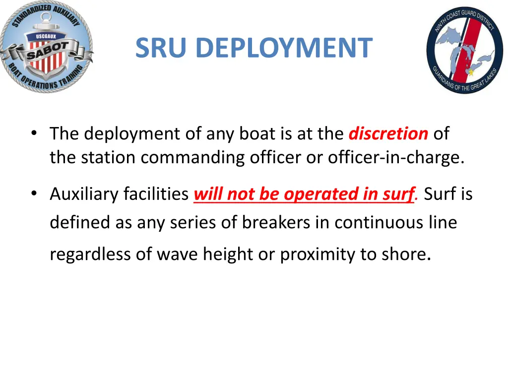 sru deployment